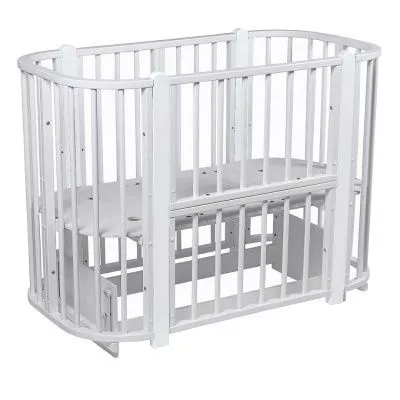 Кровать детская трансформер Pituso Asti (5 в 1) маятник, Серый-Белый