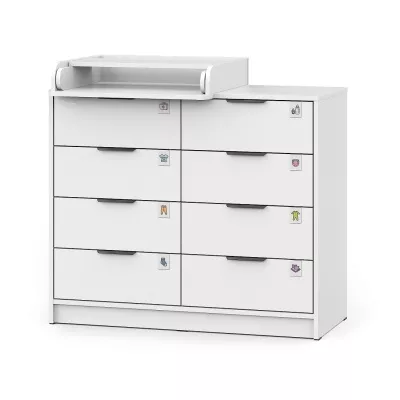 Комод пеленальный Piuso Kids Optimum ЛДСП, Белый-белый